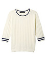 PJ/MHBバイカラーラインニットトップ