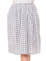 ギンガムミモレスカート
