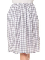 ギンガムミモレスカート