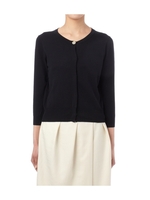 ビジュー使いクルーネックニットカーディガン