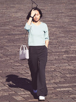 ワイドパンツ(ストライプ)