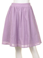 【mystic】アイレットレースフレアスカート