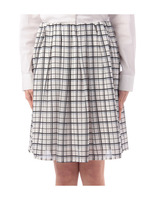 チェック柄ミディ丈ギャザースカート