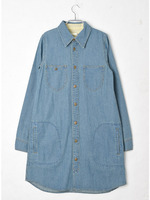 デニムシャツワンピ
