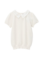 レース襟つきデザインニット