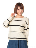 縄ボーダー天竺カットソー