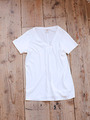 Natural cotton V neck tee
