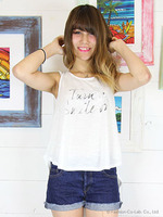 2015年春【中村アンさん着用】ラバー網点PTタンク/WHT