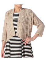 2WAYケーブル編ニットカーディガン/ネイビー系(092)