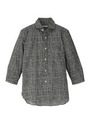 50ブロード手書風チェックシャツ/ブラック(119)