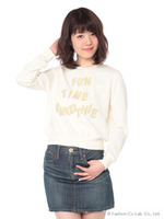 FUN　TIME　スウェットプルオーバー/Yellow