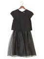 JPWG レース/オーガンジー 重ねワンピース/BLACK
