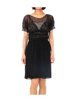 Kristina Ti レース切り替えコンビワンピース/ブラック(119)