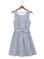 L90ウエストリボンストライプ/サックス/ストライプ