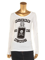 POISON　SKULL　ロンT/ブラック