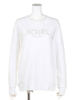XG LOGO SWEAT CREW NECK TOP/PINK