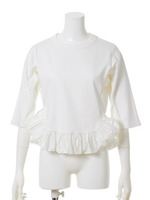 [FURFUR]裾フリル プルオーバー/WHT