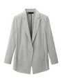 [L]シルバーワンボタンジャケット/グレー系(011)