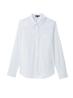 [L]ストレッチブロードシャツ/ホワイト(002)