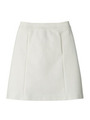 [L]ダブルストレッチトラペーズラインスカート/ホワイト(003)