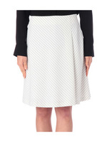 [L]バイアスストライプ切り替えフレアスカート/ホワイト(102)