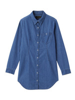 [L]ライトダンガリーシャツ/ネイビー系(092)