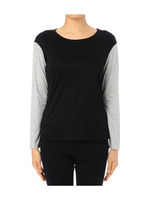 [L]配色切り替えプルオーバー/ブラック(019)