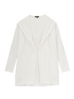 [S]ミニ裏毛リヨセルフーデッドカーディガン/ネイビー(093)