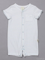 moco moco’スムーズィー’ baby ランダムボーダーロンパース/PNK