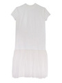 tulle cut-sew one-piece/white