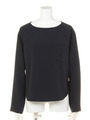 【BED&BREAKFAST】Soft Back Satin Blouse/NAVY