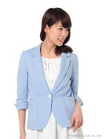 【Cherite by PRIME PATTERN】バックリボンJK/サックス