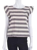 【DUO】 BIGボーダーリネンBL/ブラック