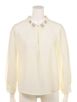 【DUO】 衿ビジュ付BL/ネイビー