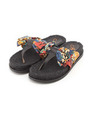 【GAIMO ESPADRILLES】ZANIA/ESPADRILLE RIBBON THONG SANDAL/NEGRO 02/NEFGRO