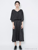 【IKUMI】IKUMI PRINT LONG ONE-PIECE/WHITE