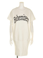 【Omekashi】Bohemiternスウェットワンピース/ブラック