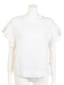 【ROSE BUD】RUFFLE SLV.LESS/WHITE