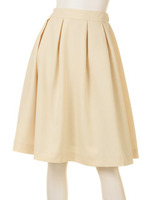 【ROSE BUD】W/ELASITC TUCKED FLARE SKIRT /OFF WHITE