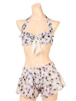 【ROYALPARTY】Margurite/レースパンツセットビキニ/ブラック