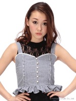 【Tralala】ぷくぷくギンガムキャミ/ブール