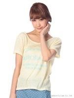 【Tralala】背中リボントップス/イエロー