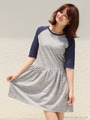 【atmos】Raglan Sleeve One-Piece/H GRAY/NAVY