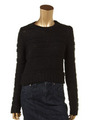 【アウトレット特別価格】ランダムボーダーニットTOP/BLACK