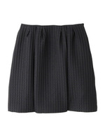 ふくれジャカードチェックスカート/ネイビー系(093)