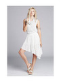 アシンメトリーヘムレーススカート/アイボリー(004)