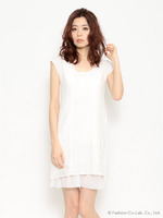 インナーキャミ+ニットワンピース/オフホワイト