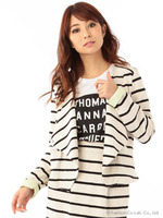 インレーボーダーライダースジャケット/ブラック