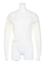 オーガンジーレースドッキングニット/オフホワイト