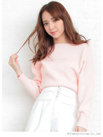 オフショルニット/ミント